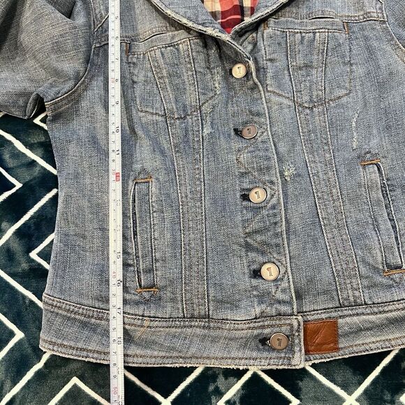 Anthropologie Pilcro and the Letterpress Denim Jean Jacket Cropped Size Small - Picture 11 of 11